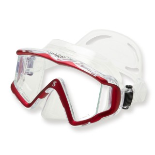 Scubapro Maske Crystal VU - rot, klares Silikon