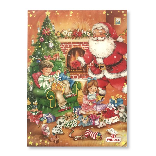 Adventskalender mit Schokoladenfüllung