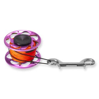 Riff Alu-Spool pink - 30 Meter mit Doppelkarabiner
