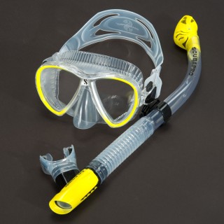Exklusives Schnorchelset Synergy Trufit mit Trockenschnorchel gelb