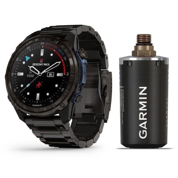 Garmin Descent MK3i Titan Sparset mit Tankpod T2 für Luftintegration - Titanarmband