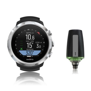Suunto D5 black Tauchcomputer im Uhrenformat - Sparset mit Sender für Luft und Nitrox