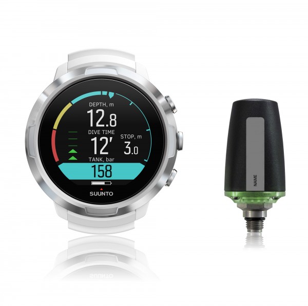 Suunto D5 White Tauchcomputer im Uhrenformat - Sparset mit Sender für Luft und Nitrox