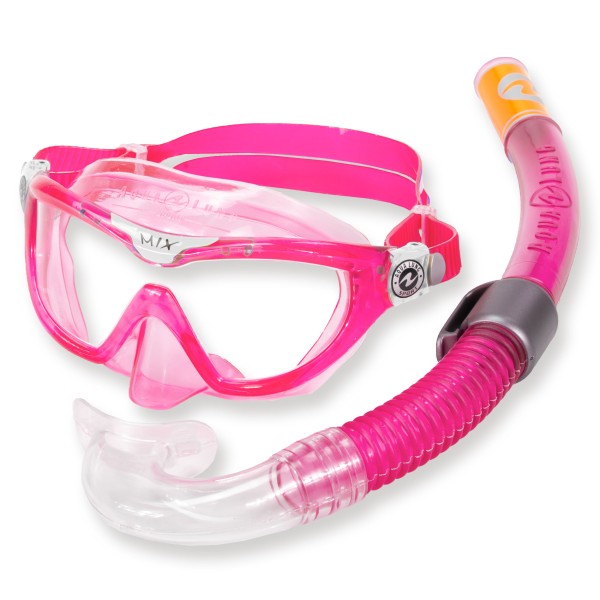 Aqualung Schnorchelset Mix pink - Schnorchelspaß für Kinder 4 bis 10 Jahre