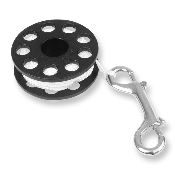 Mares Compact Spool Reel mit 20 m Seil - schwarz, Fingerspool