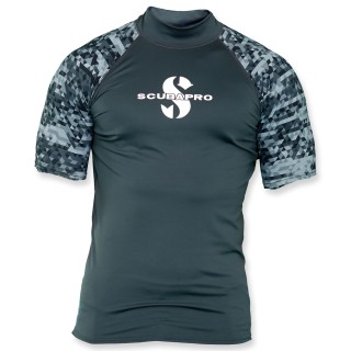 Scubapro Rash Guard Graphite - Herren kurzarm UPF 50