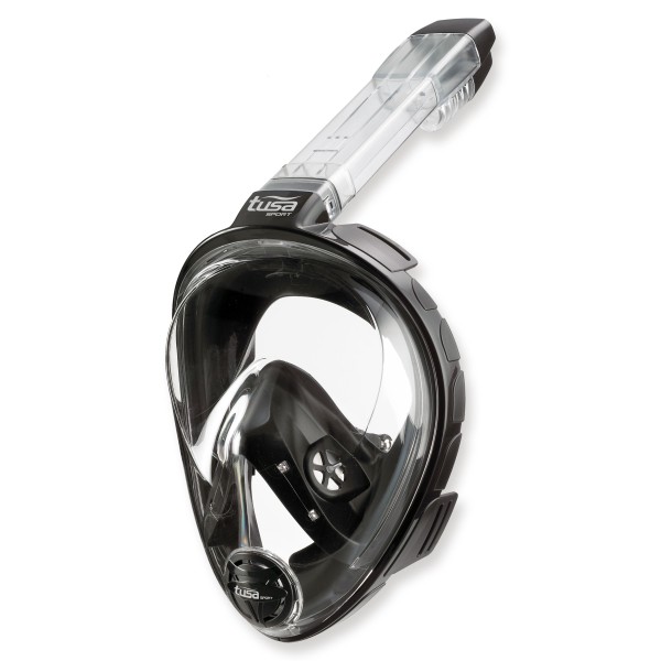 Tusa Vollgesichtsmaske mit Trockenschnorchel - schwarz UM8001