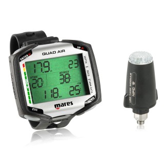 Mares Quad AIR Tauchcomputer mit LED Sender im Komplettset