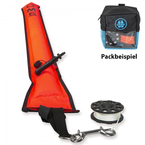 OMS Safety Sparset 3.3 - mit Boje, Tasche und 23 m Mini Reel - Miami Blau