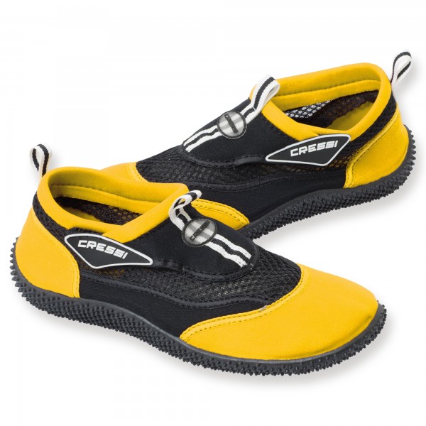 Cressi Strandschuh Reef - schwarz gelb