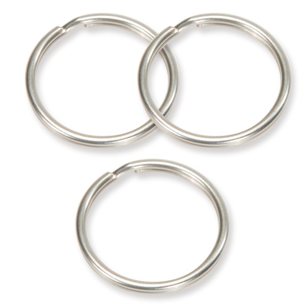 Edelstahl Federring (Schlüsselring) im 3er Set - 2,5 x 40 mm