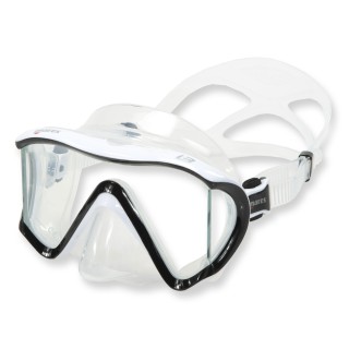 Mares Tauchmaske i3 - schwarz weiß, transparentes Silikon