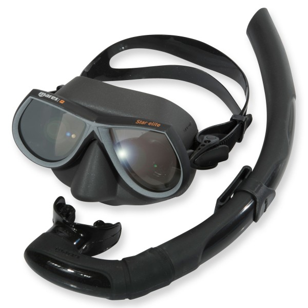 Mares Freitauch Schnorchelset Black Star - verspiegeltes Glas