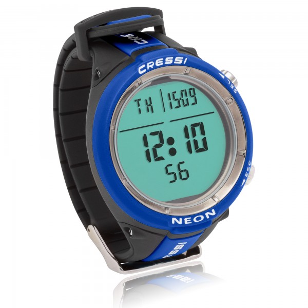 Cressi Tauchcomputer Neon - im Uhrenformat, blau