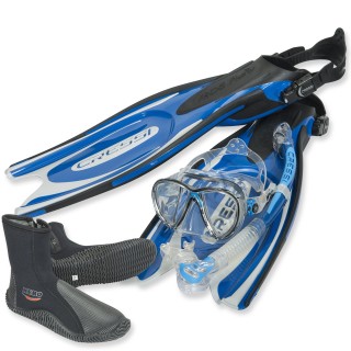 Cressi Tauchset Frog Plus blau - mit Trockenschnorchel