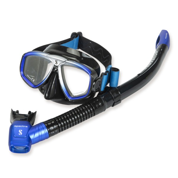 Scubapro Schnorchelset Bali - mit Ventilschnorchel schwarz blau