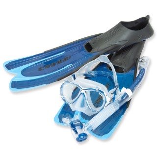 Cressi Schnorchelset Rangali - mit Trockenschnorchel, blau