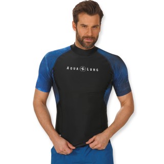 Aqualung Rashguard Galactic Men Kurzarm - blau UPF 50