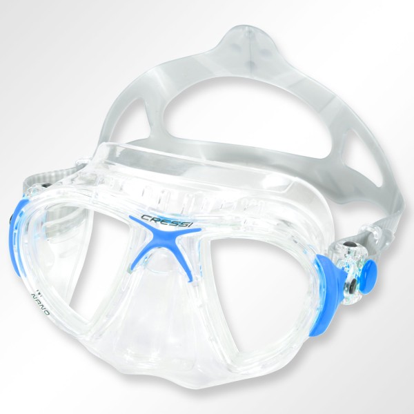 Nano Crystal - Maske mit sehr kleinem Volumen von Cressi, blau