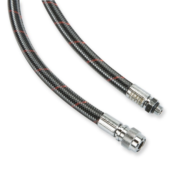 Miflex Inflatorschlauch - carbon rot gestreift  - 56 bis 90 cm