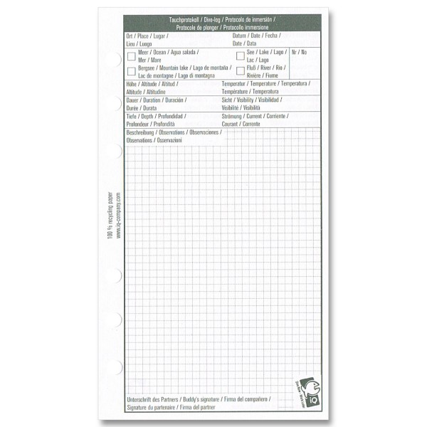 IQ Logbucheinlagen M - 1 TG pro Seite