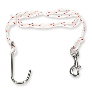 Oceama Edelstahl Riffhaken mit Karabiner + Leine