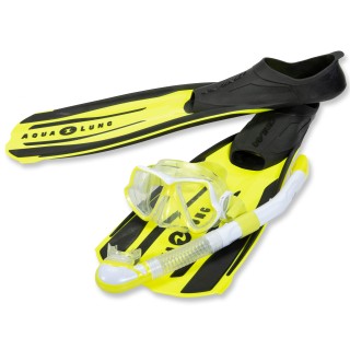 Aqualung Schnorchelset Wind -Ventilschnorchel, weiche Silikonmaske