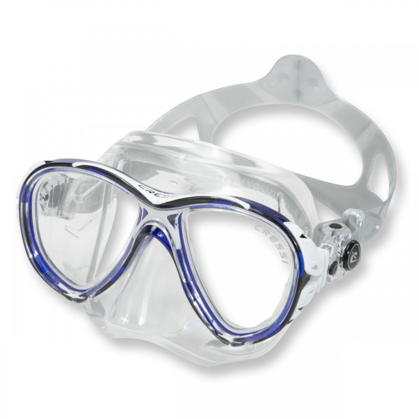Cressi Tauchmaske Eyes Evo Crystal - weiches Silikon, blau
