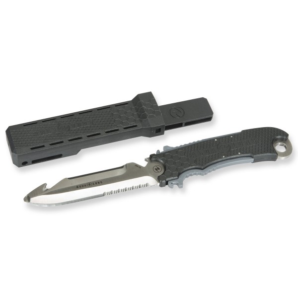 Aqualung Big Squeeze Blunt Tauchmesser - mit Sägeschliff
