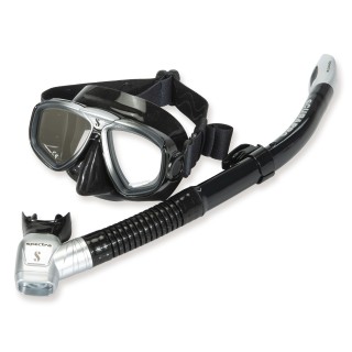 Scubapro Schnorchelset Bali - mit Ventilschnorchel schwarz silber