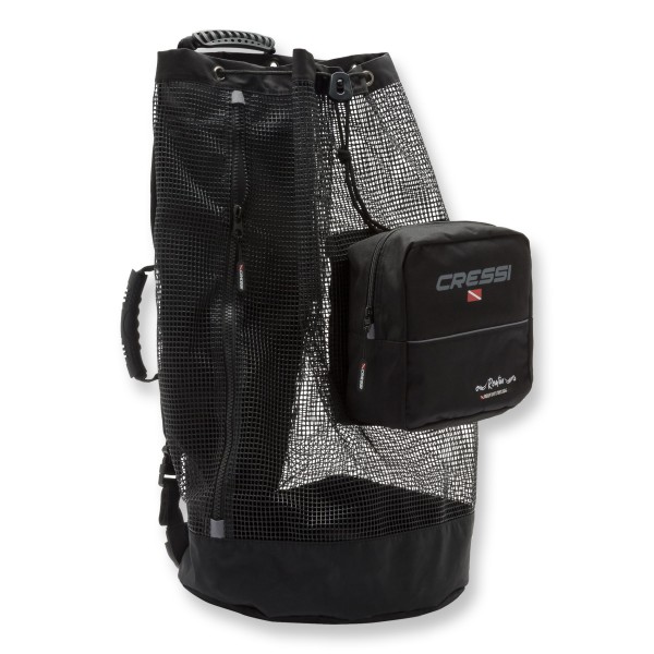 Cressi Meshbag Roatan - großer Netzrucksack, schwarz