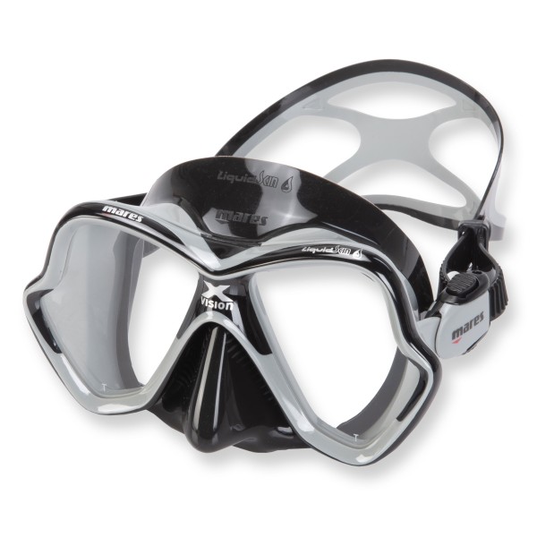 Mares X-Vision Ultra LiquidSkin Tauchmaske - schwarzes Silikon, grau schwarz