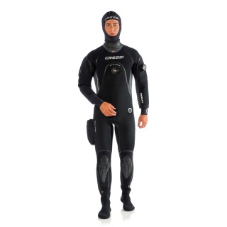 Cressi Desert 4.0 - Trockentauchanzug aus 4mm Neopren inkl. Kopfhaube, Herren