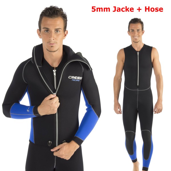 Cressi Tauchanzug Medas 5.0 - Jacke und Hose für Herren, 5mm Neopren