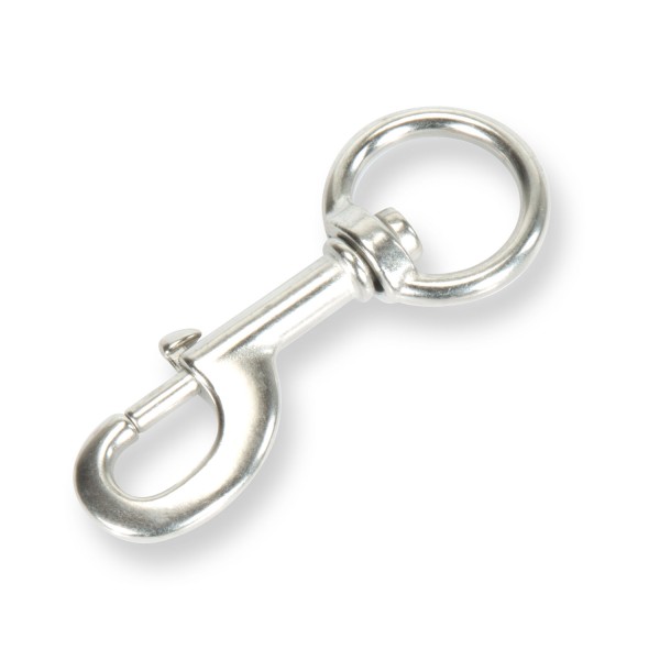 Edelstahl Karabiner mit Drehgelenk (Bolt-Snap) 1 1/4", 32 mm