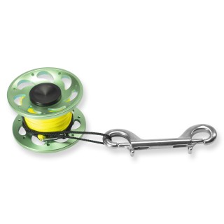 Riff Alu-Spool grün - 15 Meter mit Doppelkarabiner