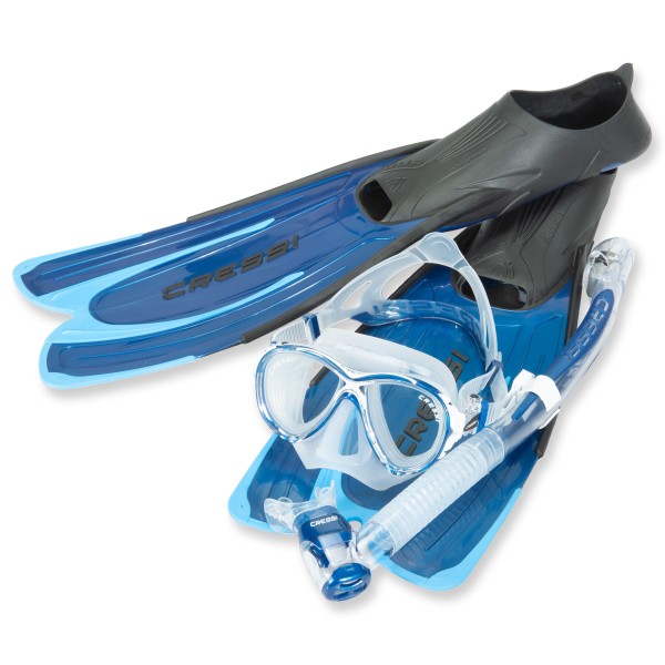 Cressi Schnorchelset Rangali - mit Trockenschnorchel, blau