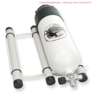 Genialer Flaschenhalter für zwei Tauchflaschen