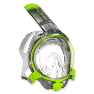 Mares Sea Vu Dry plus - Schnorchelmaske mit Trockenschnorchel, grey lime