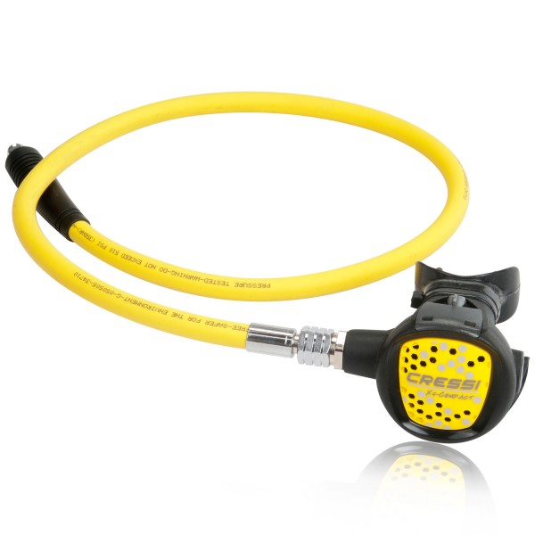 Cressi Oktopus XS Compact mit gelbem Schlauch