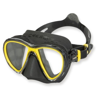 Cressi Tauchmaske Quantum gelb - schwarzes Silikon