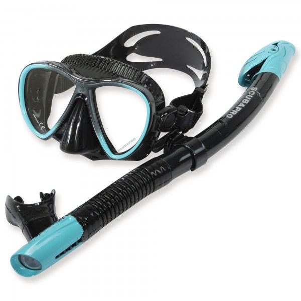 Exklusives Schnorchelset Synergy Trufit mit Trockenschnorchel türkis