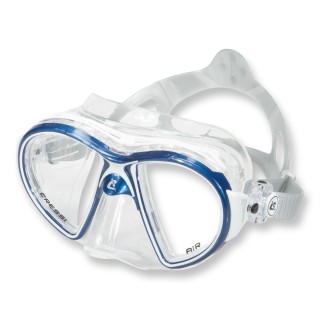 Cressi Tauchmaske Air Crystal - weiches Silikon, blau weiß