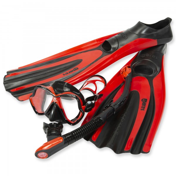 Mares Schnorchelset St. Vincent - mit Trockenschnorchel, rot
