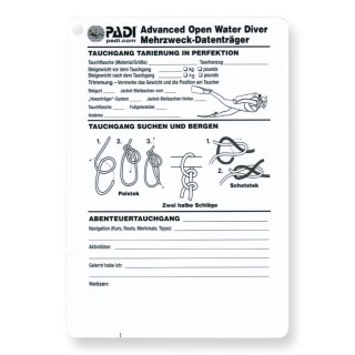 Unterwasser Schreibtafel PADI Advanced