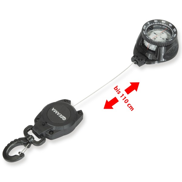 Oceama Kompass Pro Sparset mit Retractor, besonders langer Auszug