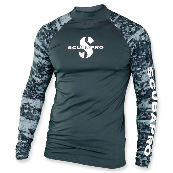 Scubapro Rash Guard Graphite - Herren langarm UPF 50