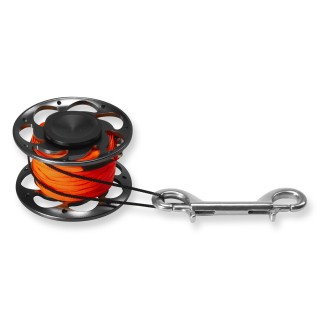 Riff Alu-Spool schwarz - 30 Meter mit Doppelkarabiner