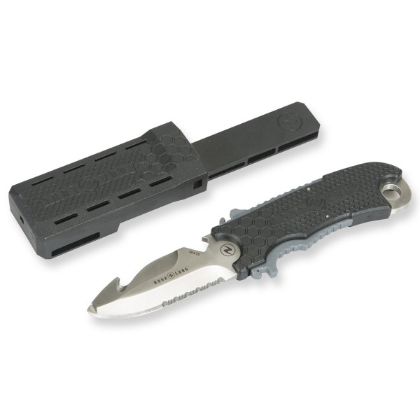 Aqualung Small Squeeze Blunt - Tauchmesser Edelstahl mit Leinencutter