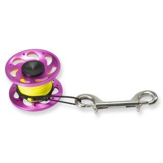 Riff Alu-Spool pink - 15 Meter mit Doppelkarabiner